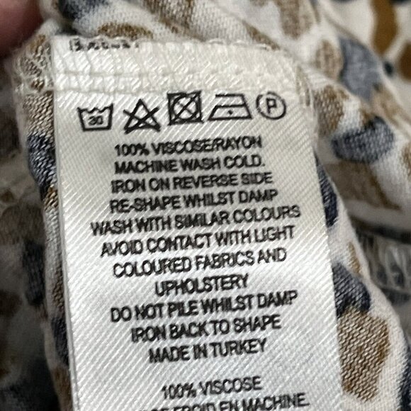 French Connection Mini Dress Womens 2 Brown A Line Animal Leopard Print Belted - Picture 7 of 7